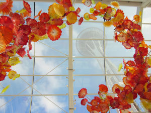 Space Needle through Chihuly Glass